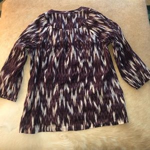 Lucky L wild all cotton blouse in purples